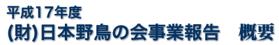 ����17�N�x�@(��)���{�쒹�̉�ƕ񍐁@�T�v