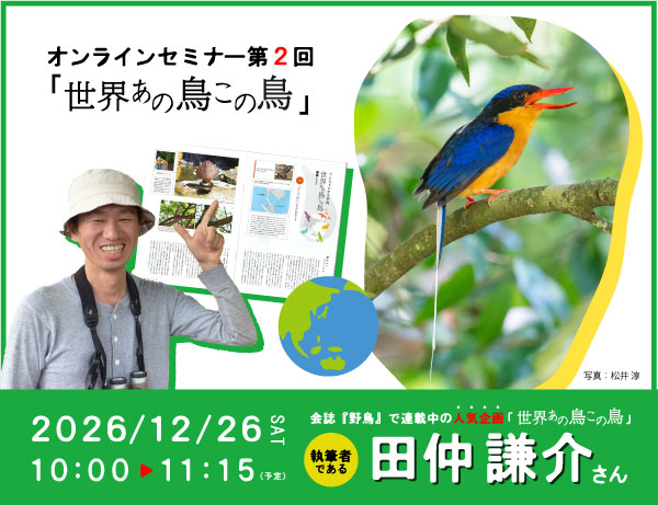 日本野鳥の会オンラインセミナー「世界あの鳥この鳥」