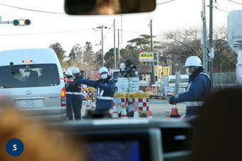 国道６号線の検問所