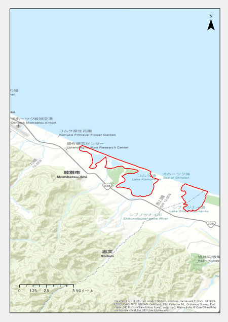 北海道：紋別市、湧別町