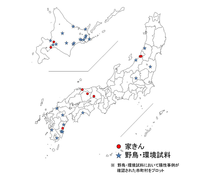 令和7年度 国内における高病原性及び低病原性鳥インフルエンザ発生状況
