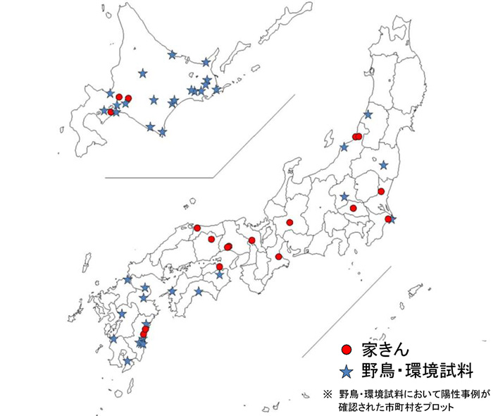令和7年度 国内における高病原性及び低病原性鳥インフルエンザ発生状況
