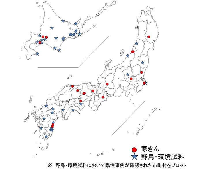 令和7年度 国内における高病原性及び低病原性鳥インフルエンザ発生状況