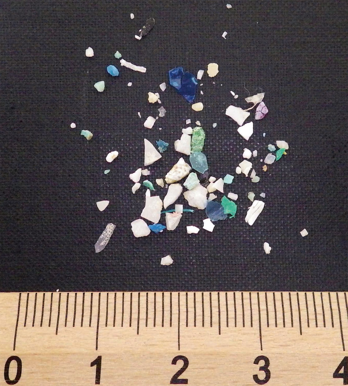 太平洋上で採取したマイクロプラスチック
