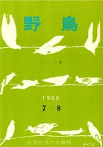 『野鳥』1960年7・8月号（No.202）表紙