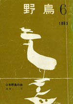 『野鳥』1963年11・12月号（No.222）表紙