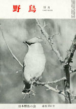 『野鳥』1967年11月号（No.254）表紙