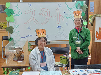 イベントおさんぽラリーの受付の様子