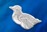 カンムリウミスズメシルバーブローチ