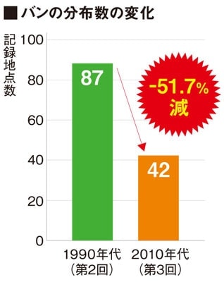 バンの分布数の変化